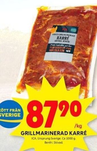 ICA Kvantum GRILLMARINERAD KARRÉ erbjuda