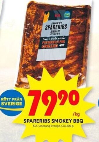 ICA Kvantum SPARERIBS SMOKEY BBQ erbjuda