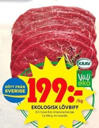 ICA Kvantum EKOLOGISK LÖVBIFF erbjuda
