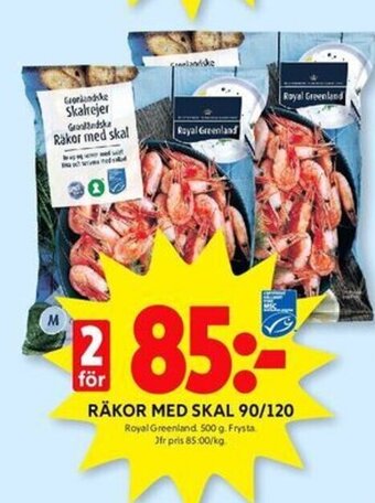 ICA Kvantum RÄKOR MED SKAL 90/120 erbjuda