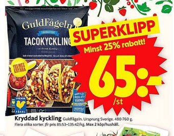 ICA Supermarket Kryddad kyckling erbjuda