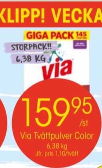 EKO Via tvättmedel pulver erbjuda