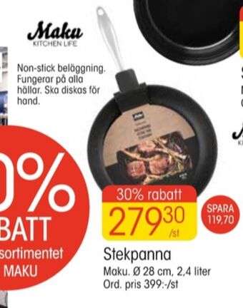 EKO Maku kitchen life stekpanna erbjuda