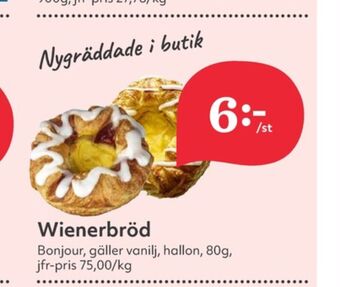 Hemköp Bonjour butiksbakat kaffebröd erbjuda