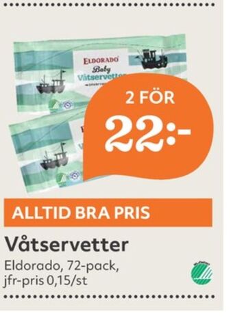 Hemköp Eldorado tvättservetter erbjuda