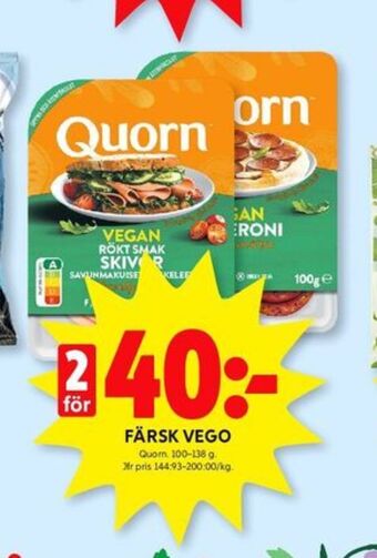 ICA Kvantum Quorn vegetarpålägg erbjuda