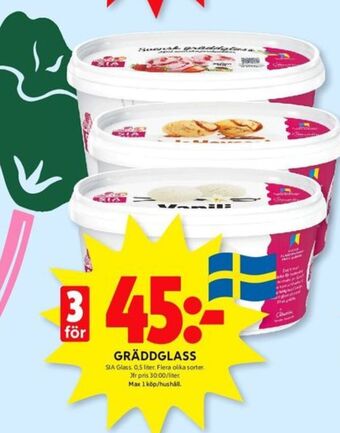 Sia gräddglass