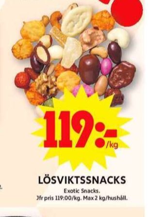 Exotic snacks naturgodis