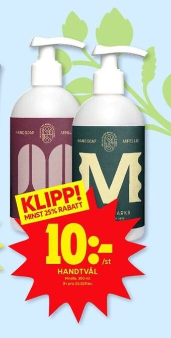 ICA Kvantum Mirelle tvål flytande erbjuda