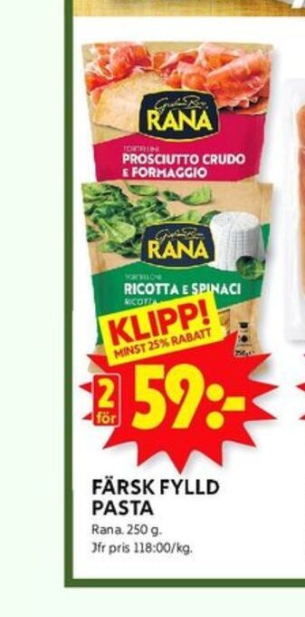 ICA Kvantum Rana pasta erbjuda