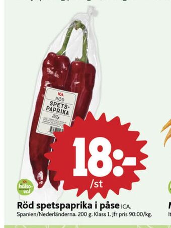 ICA Nära Ica snackpaprika erbjuda