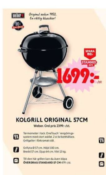 ICA Maxi Weber klotgrill erbjuda