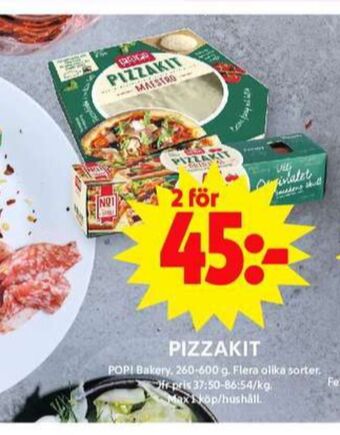 ICA Maxi Pop pizza kit erbjuda
