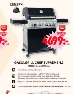 ICA Maxi Fcc bbq gasolgrill erbjuda