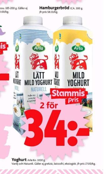 ICA Supermarket Arla yoghurt erbjuda