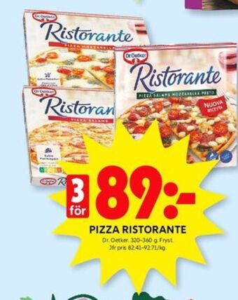 ICA Kvantum Ristorante pizza erbjuda