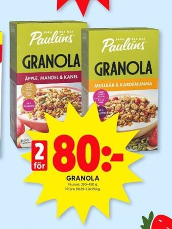 ICA Kvantum Paulùns granola erbjuda