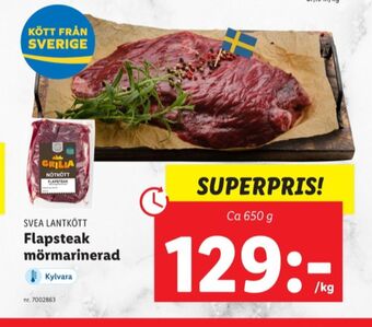 Lidl Svea lantkött flapstek erbjuda