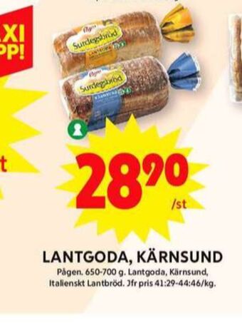 ICA Maxi Lantgoda bröd erbjuda