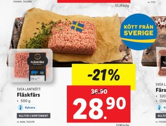 Lidl Svea lantkött fläskfärs erbjuda
