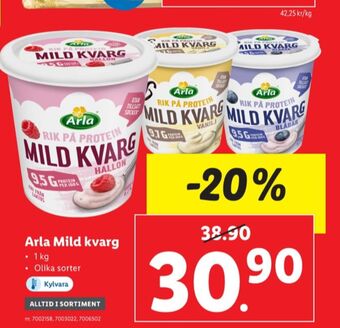 Lidl Arla kvarg erbjuda