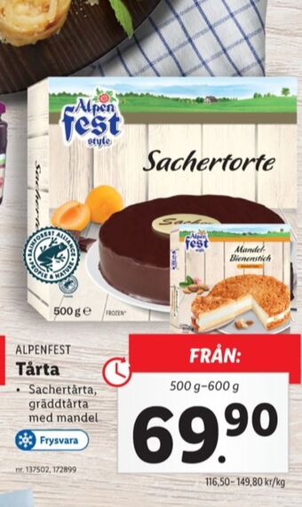Lidl Alpen fest tårtor erbjuda