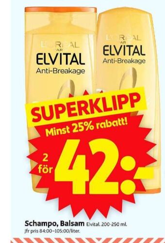 ICA Supermarket Elvital balsam erbjuda