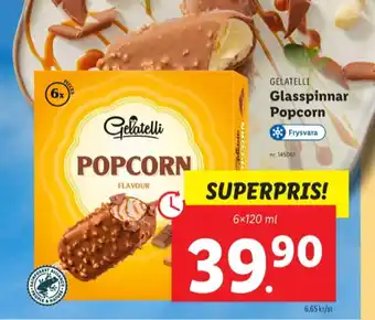 Lidl Popcorn glasspinnar erbjuda