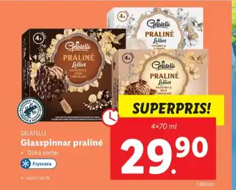 Lidl Praliné lollies glasspinnar erbjuda