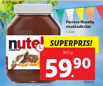 Nutella chokladpålägg