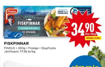 Willys Findus fiskpinnar erbjuda