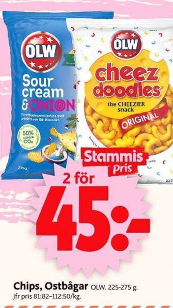 ICA Supermarket Chips, Ostbågar erbjuda