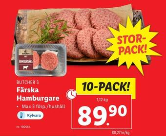 Lidl Färska hamburgare erbjuda