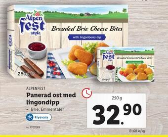 Lidl Panerad ost med lingondipp erbjuda