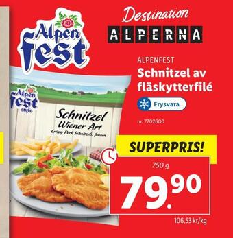 Lidl Schnitzel av fläskytterfilé erbjuda