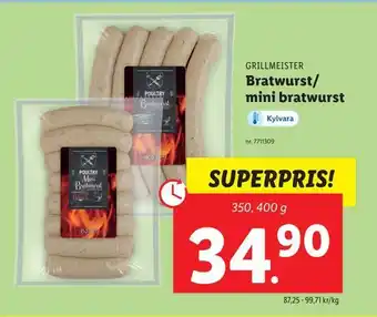 Lidl Bratwurst/ mini bratwurst erbjuda