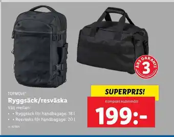 Lidl Ryggsäck/resväska erbjuda