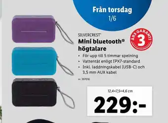 Lidl Mini bluetooth® högtalare erbjuda
