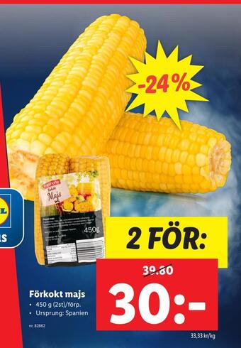 Lidl Förkokt majs erbjuda