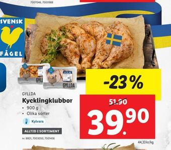 Lidl Kycklingklubbor erbjuda