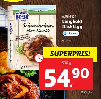 Lidl Långkokt fläsklägg erbjuda