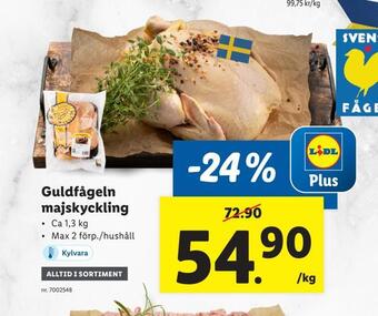 Lidl Guldfågeln. majskyckling erbjuda