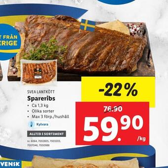 Lidl Spareribs erbjuda