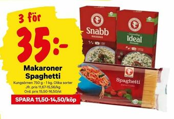 City Gross Makaroner Spaghetti erbjuda