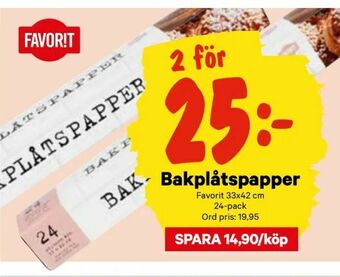 City Gross Bakplåtspapper erbjuda