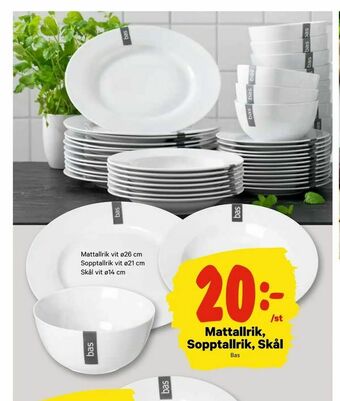 City Gross Mattallrik, Sopptallrik, Skål erbjuda