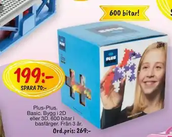 Plus-Plus Basic. Bygg i 2D eller 3D