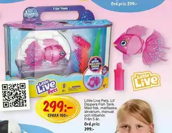 Leklust Little Live Pets Lil' Dippers Fish Tank erbjuda
