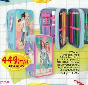 TOPModel Pennfodral med 3 fack