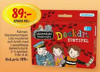 Leklust Kärnan. Deckarkortspel erbjuda